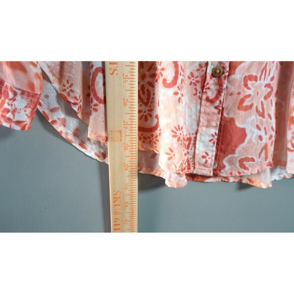 Anthropologie Pilcro Button Down Shirt Top Small Paisley Lightweight Moroccan - Picture 5 of 8